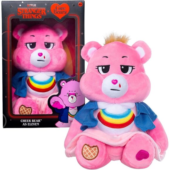 Stranger Things Other - Basic Fun Care Bears x Stranger Things 12" Cheer Bear as Eleven Plush, Ltd Ed